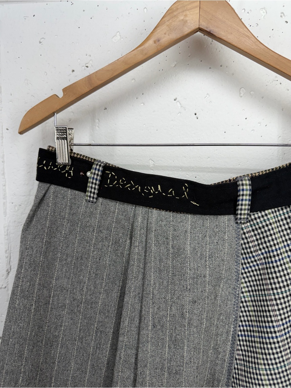 Desigual Size Medium Mixed Material Bubble Button Mini Skirt - Picture 3 of 11